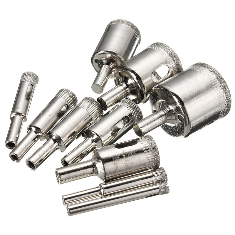 Juego transfronterizo de 15 piezas de 6-50mm abridor de vidrio de diamante de mármol de cerámica cuentas de pulido redondeado