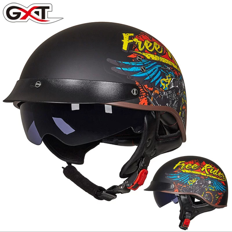 Helmet Electric, Ha Lei Motosiklet kaskı (dəbilqə) - red-and-blue-madness-m