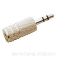 3.5立体声公转2.5单声道母金属头 音频转接头 3.5转2.5金属头