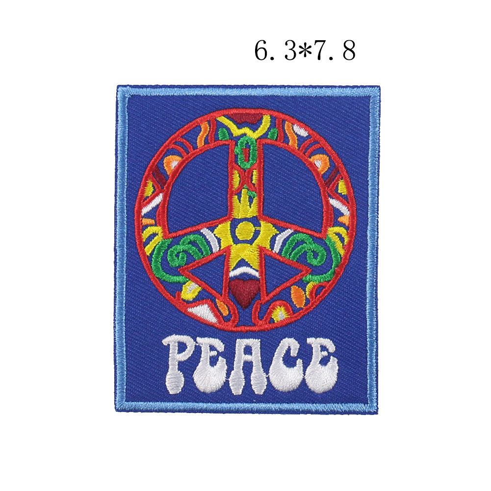 Fábrica directa carta amor paz píldora guantes de boxeo bordado tela pegatinas en stock adhesivo DIY parche ropa Accesorios