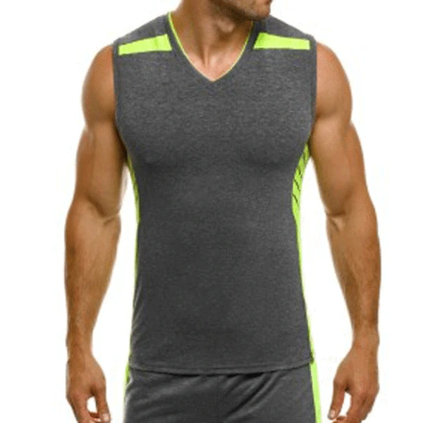 New Men's Tight-Fitting Sleeveless T-Shirt for Sports, Fitness, Basketball, Sweat-Wicking and Quick-Drying Men's Sleeveless T-Shirt