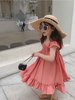 Children's cute summer dress with sleeves, skirt, for 3-8 years old