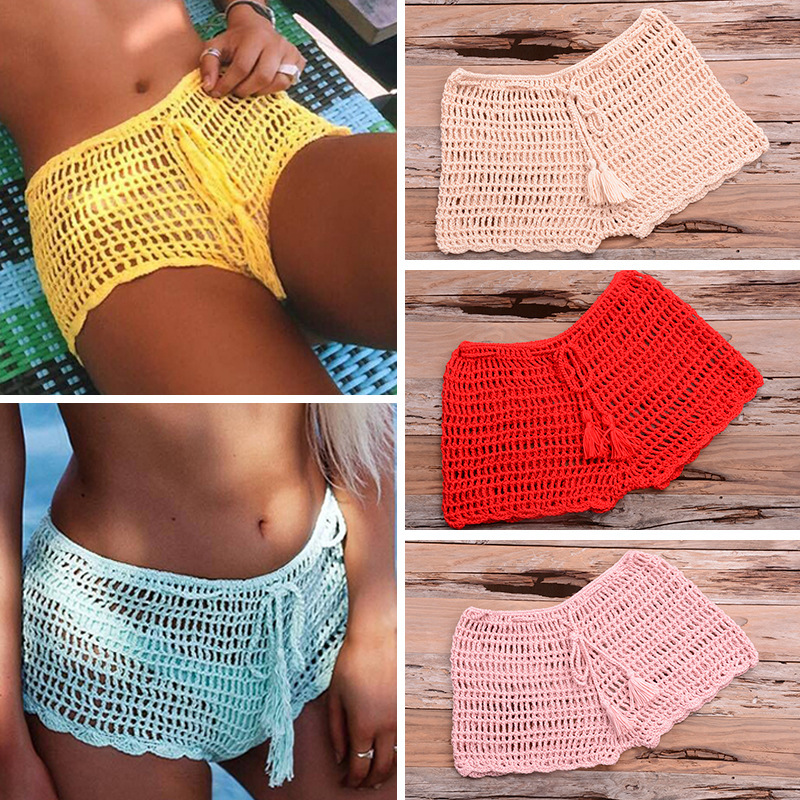 AliExpress hand-woven beach women's swimming trunks foreign trade explosions ebay wish strap hollow boxer shorts wholesale AliExpress hand-woven beach women's swimming trunks foreign trade explosions ebay wish strap hollow boxer shorts wholesale