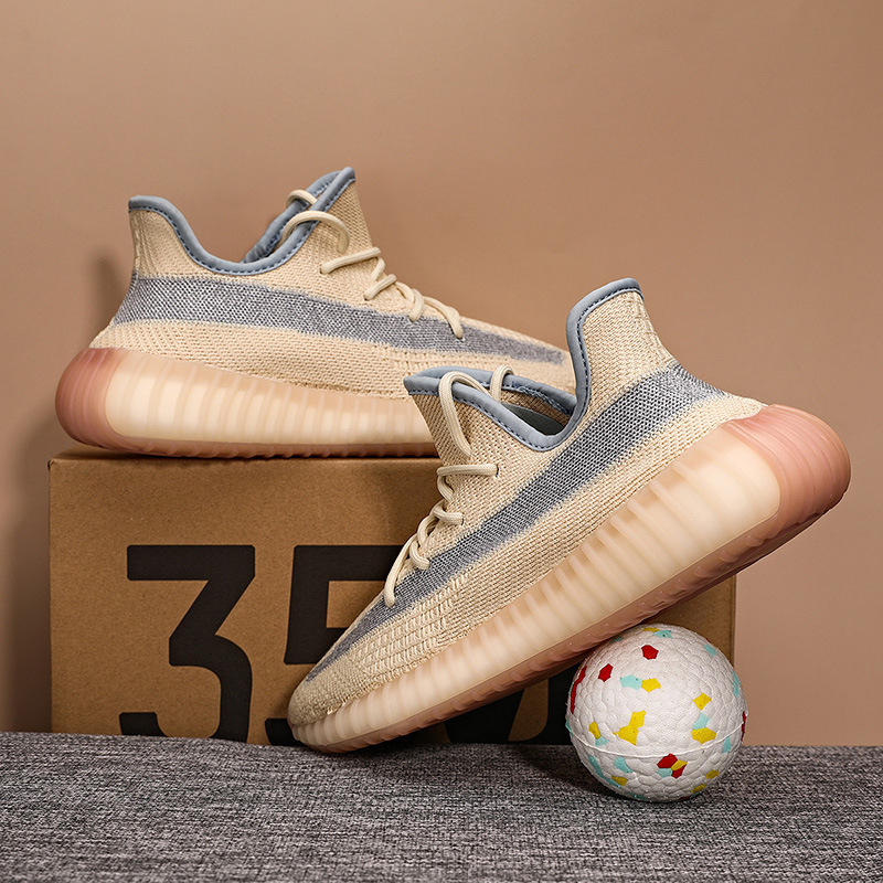 Zapatos de coco para hombres 350V2 verdaderamente estallando tres estrellas de alta versión de helado blanco para mujeres zapatillas de carrera samurai negro