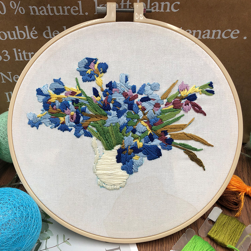 bordado 3d principiante artesanal creativo bordado diy material de flores de mano incluido tutorial