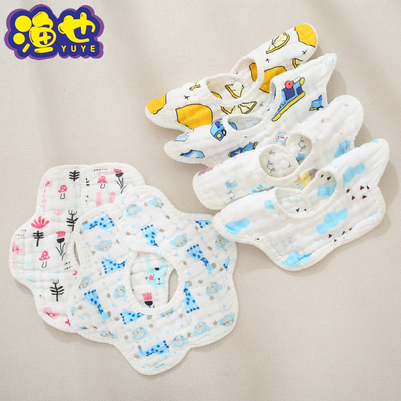 Eight layers of Baby Baby Baby bib baby supplies washed cotton wrinkled baby saliva towel
