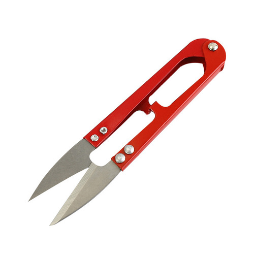 Stainless steel yarn scissors U-shaped cut clothing cross-stitch sewing thread cut thread ends fishing line small scissors iron scissors embroidery flowers