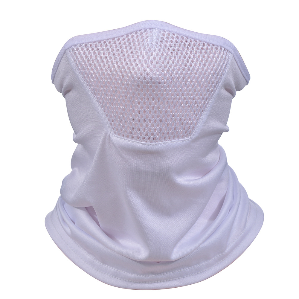 Bufanda multiusos de color sólido media máscara de protección solar sombrerería fitness toalla facial equitación al aire libre a prueba de polvo bufanda verde fluorescente