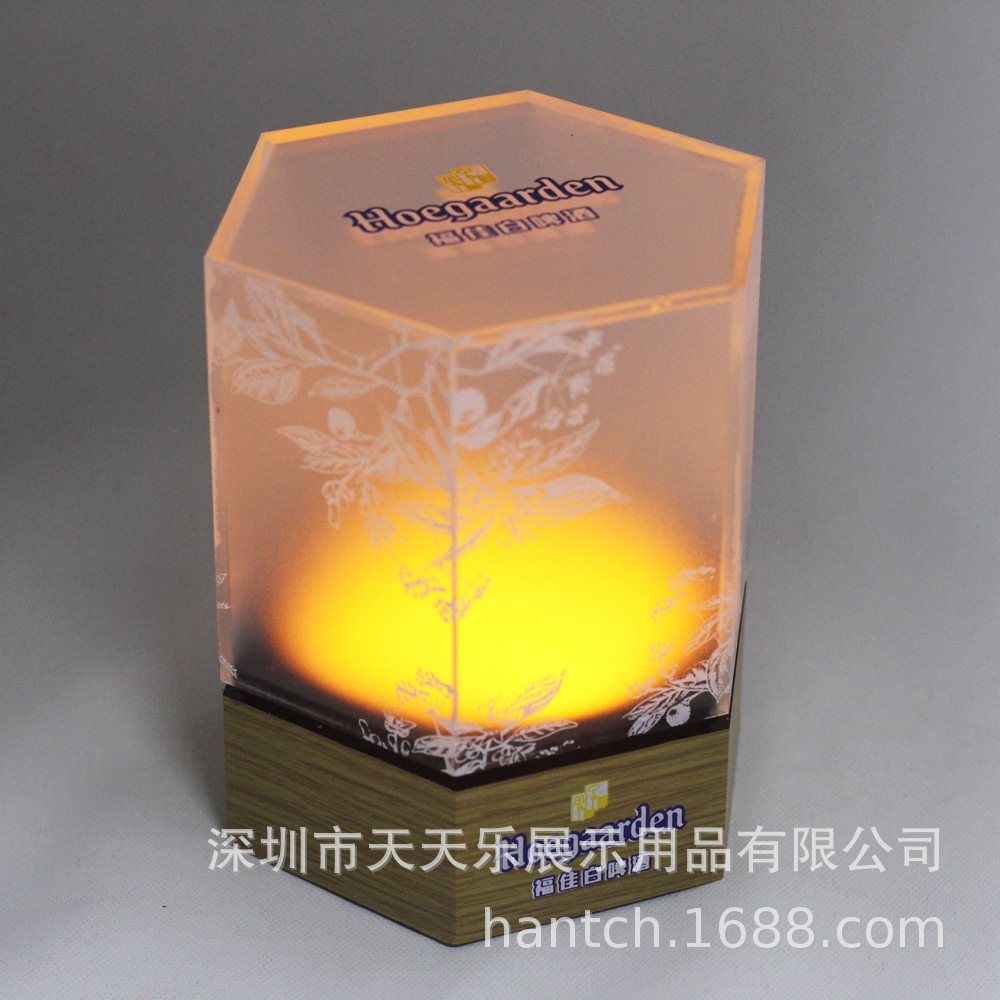 LED小夜灯异形桌面灯箱氛围灯热销酒吧清吧带呼叫夜灯雕刻发光架