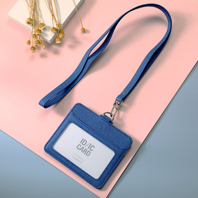 Porta Tarjetas de Tela con Cordón Retráctil para Identificación, Tarjeta de Trabajo, Tarjeta de Empleado, Ranuras Dobles para Tarjetas, Porta Tarjetas de Invitados con Hebilla Deslizante.