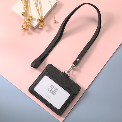 Porta Tarjetas de Tela con Cordón Retráctil para Identificación, Tarjeta de Trabajo, Tarjeta de Empleado, Ranuras Dobles para Tarjetas, Porta Tarjetas de Invitados con Hebilla Deslizante.