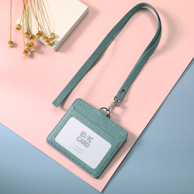 Porta Tarjetas de Tela con Cordón Retráctil para Identificación, Tarjeta de Trabajo, Tarjeta de Empleado, Ranuras Dobles para Tarjetas, Porta Tarjetas de Invitados con Hebilla Deslizante.