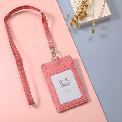 Porta Tarjetas de Tela con Cordón Retráctil para Identificación, Tarjeta de Trabajo, Tarjeta de Empleado, Ranuras Dobles para Tarjetas, Porta Tarjetas de Invitados con Hebilla Deslizante.