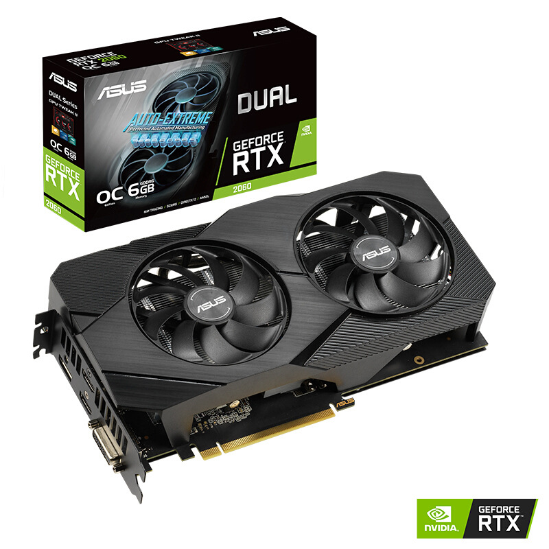 E-sports agent Dual-RTX2060-O6G-EVO 1365/1785MHz desktop game graphics card 6G