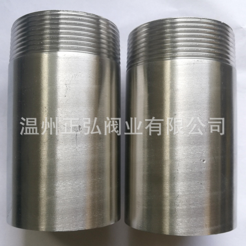 304不锈钢单丝头  2寸外螺纹延长管 100长单头丝  抛光管件