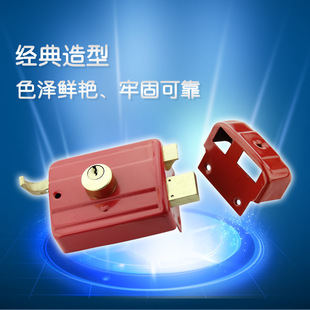 Outdoor old-fashioned anti-theft door lock indoor Bullhead mechanical lock one-word piece lock 556 559 lock iron door one-word Mechanical