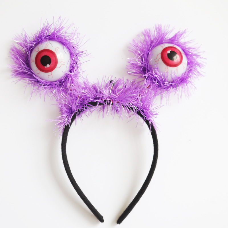 Halloween diadema fantasma Festival Fiesta vestido suministros horror ojo grano diadema LED murciélago diadema luminosa