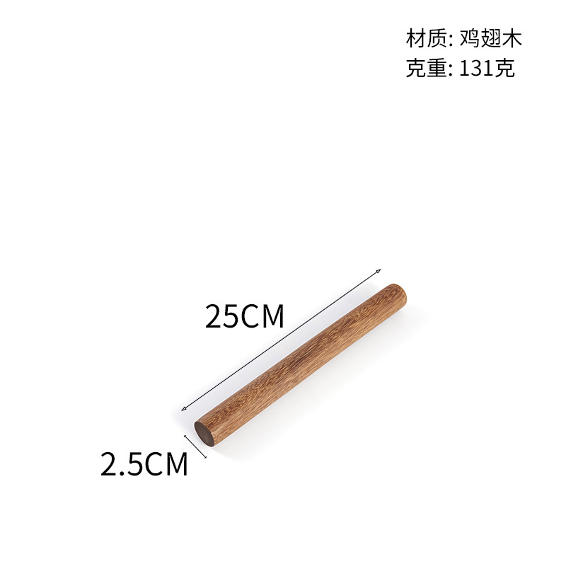 Rodillo de madera de ala de pollo, sin pintura, sin cera, rodillo de madera maciza, bola de masa de agua, bola de masa, barra de prensa de piel, fábrica de herramientas para hornear al por mayor image 8