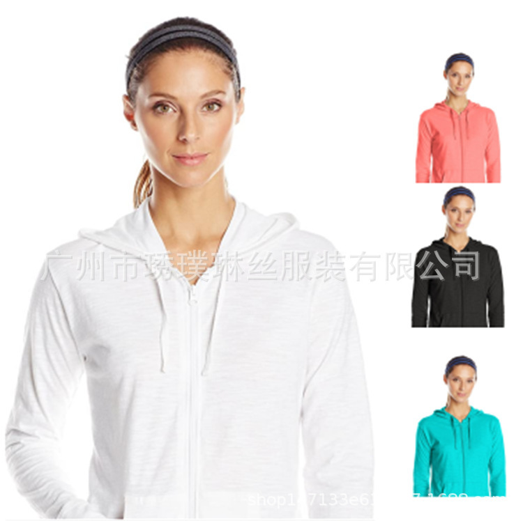 2024 Amazon Aliexpress European and American New Women's Hengshi Women's Casual Full Zipper Knitted Sweatshirt Hoodie