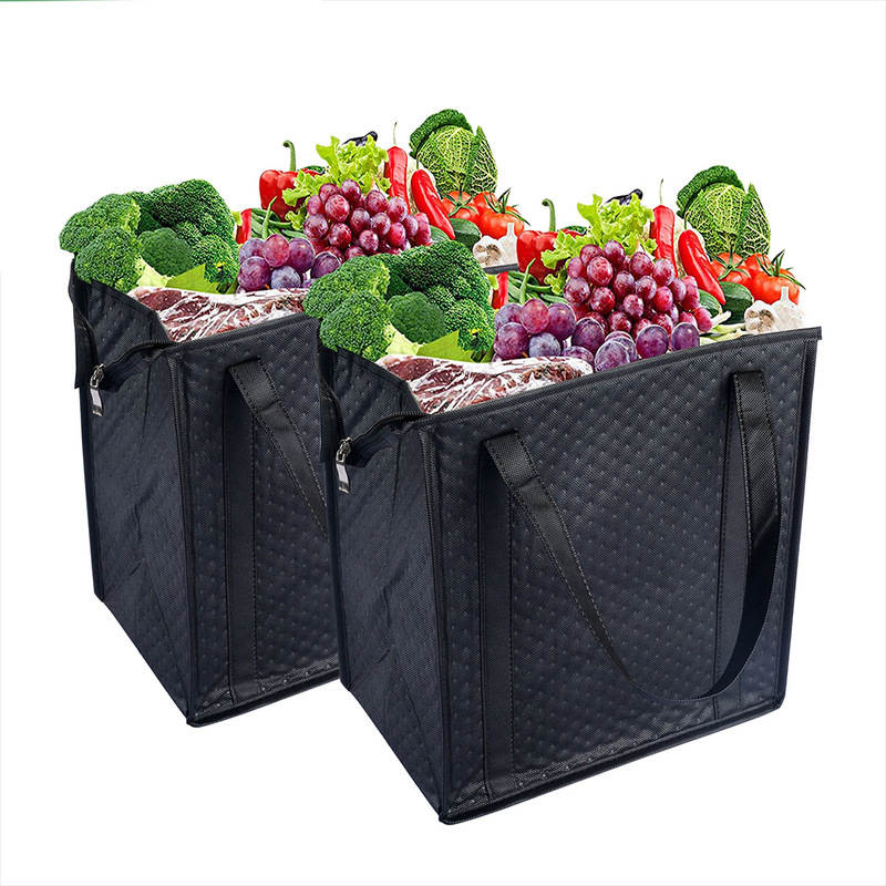 Cross-Border Supermarket Storage Box Large-Capacity Shopping Bag Non-Woven Ice Bag Three-Dimensional Thickened Aluminum Foil Portable Insulated Bag