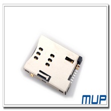 MUP品牌-帶PUSH功能 檢測開關自彈式SIM卡座 SMT 連接器接口