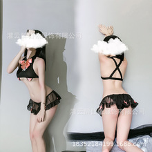 魅俪蔻情趣性感内衣制服诱惑三点连体式网纱猫女郎角色女套装1354