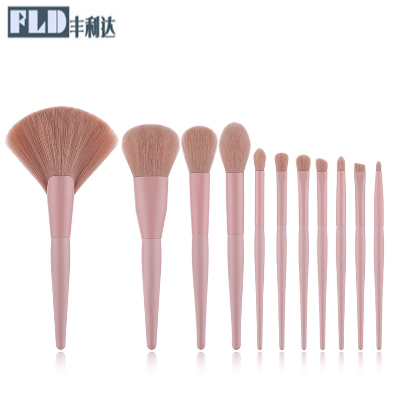Fábrica Fenglida al por mayor fresca 11 conjuntos de cepillo de maquillaje de polvo a granel blush cepillo de ojos herramientas de maquillaje de belleza