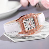 Fashionable square belt, diamond quartz women's watch, Korean style, simple and elegant design, wholesale