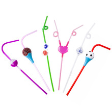 趣味3d足球篮球吸管卡通吸管造型个性创意世界杯主题艺术吸管可弯