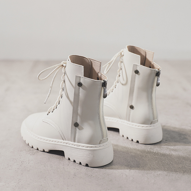 Women's British Style Ankle Boots With Thick Sole For Summer_voghion.com