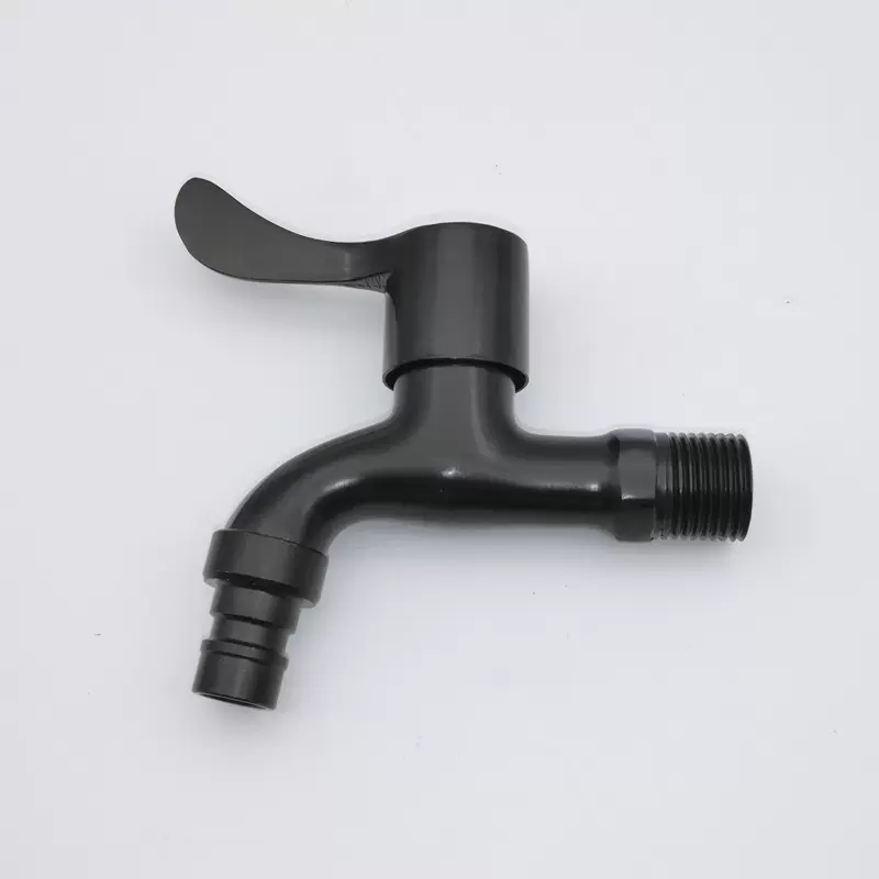 黑烤漆铜芯快开洗衣机龙头4分尖咀拖把池锌合金水龙头