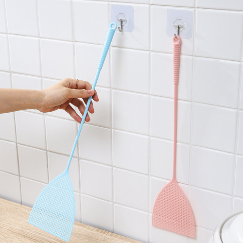 Weimijia fashionable plastic fly swatter, extended handle mesh household fly swatter, mosquito swatter factory direct sale