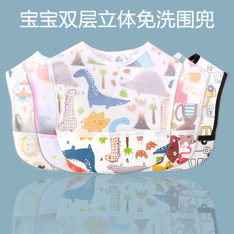 Light and thin soft children's waterproof eating bib for…