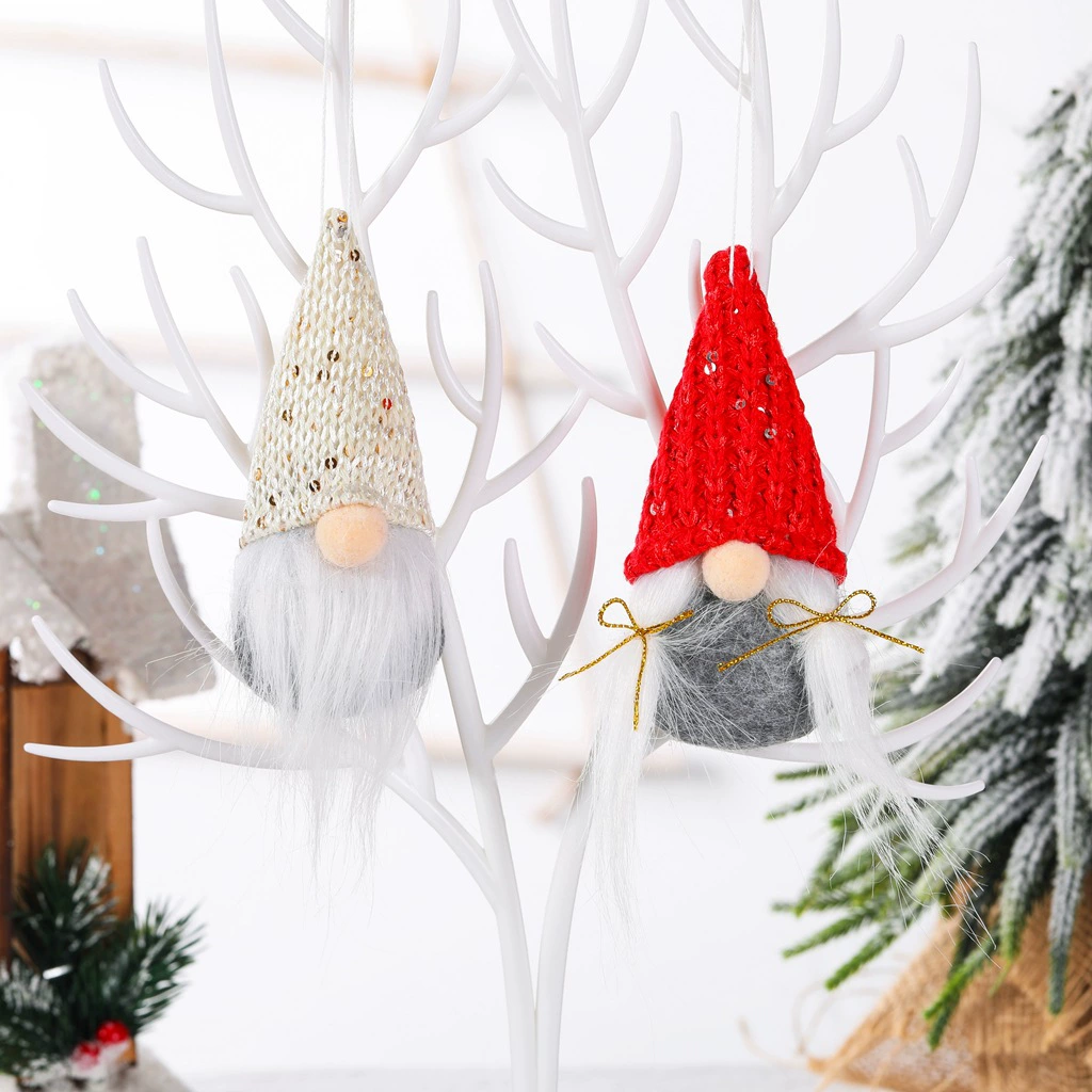 П pendantknitted Christmas гном подвеска, блестящая подвеска, 4 цвета (розовый, золотой, красный, серый)