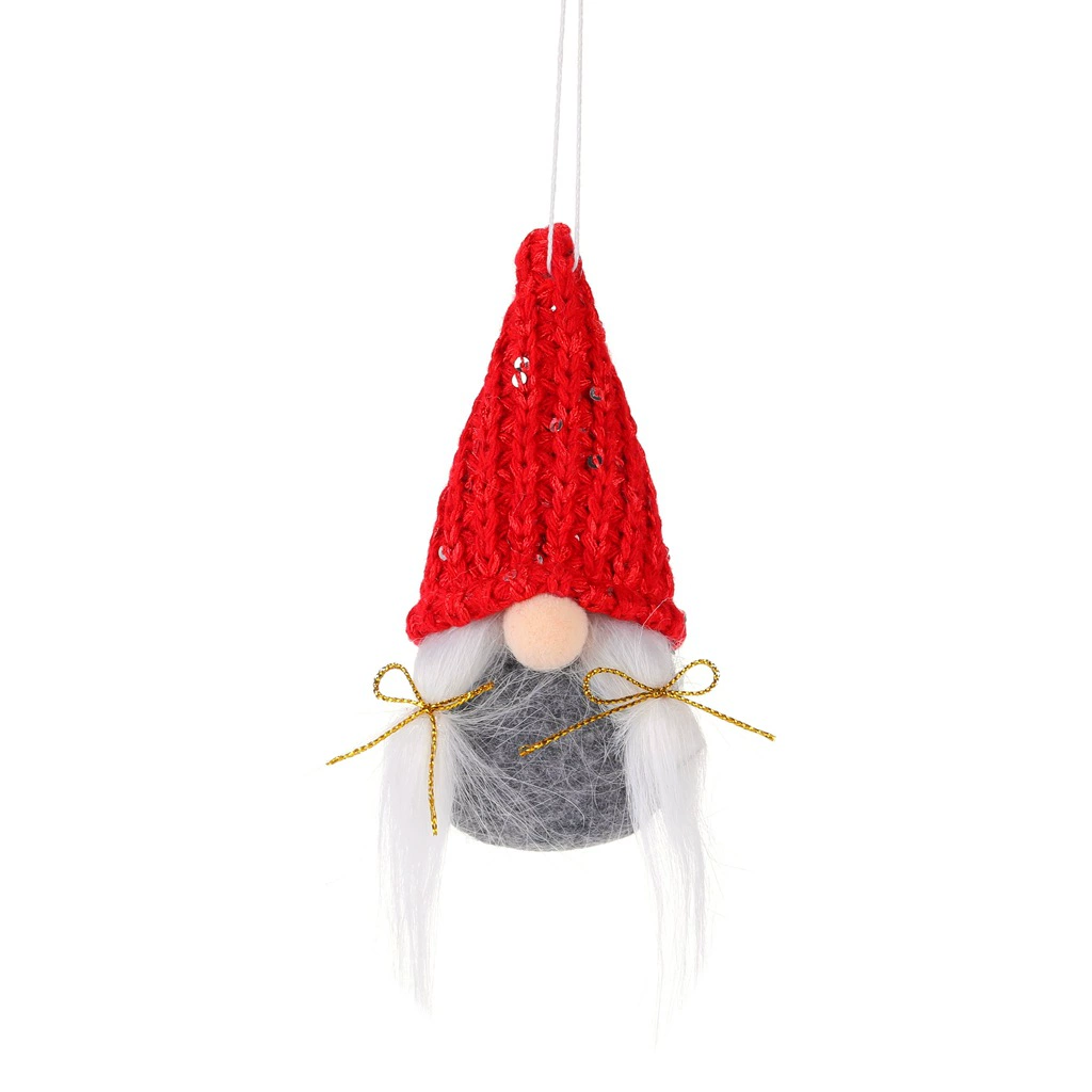 П pendantknitted Christmas гном подвеска, блестящая подвеска, 4 цвета (розовый, золотой, красный, серый)