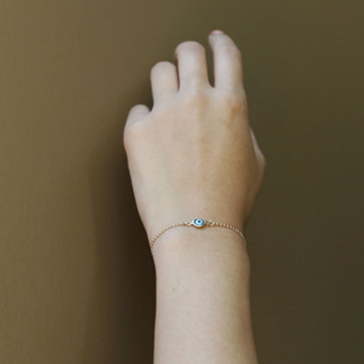 European and American Cross-Border New Products Halloween Evil Eye Oil-Drip Blue Eye Bracelet Simple Summer Jewelry