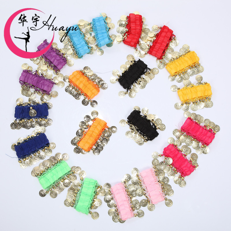 Manufacturer Wholesale Belly Dance Chiffon Bracelet Hand Ornament Indian Dance Performance Pendant Single Bracelet Handmade Ethnic Style