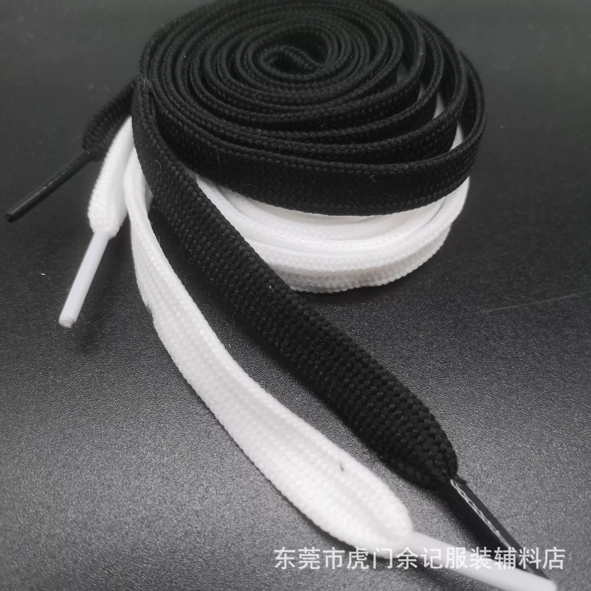 Плоские полиэстеровые шнурки шириной 1 см, для поясов, шнурков для головных уборов, черно-белая обвязочная веревка, полые двухслойные лямки, обвязка с плоским краем