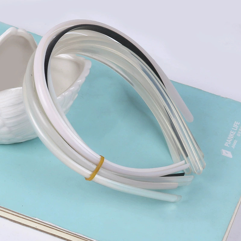 Безубые внешние изогнутые пластиковые повязки на голову шириной 0,8 см, аксессуары с пряжкой на голову, оптовая продажа, прямые продажи с фабрики