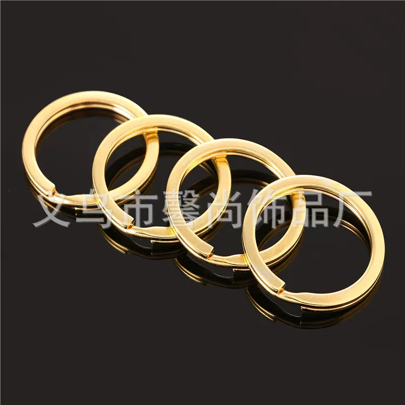 金色钥匙扣圈创意钥匙环扁平圈光圈男女汽车钥匙扣配件