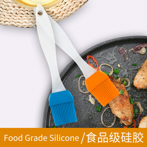 Silicone BBQ Brush Food Grade High Temperature Resistant Oil Brush Plastic Handle Silicone Brush Household Oil Brush Wholesale