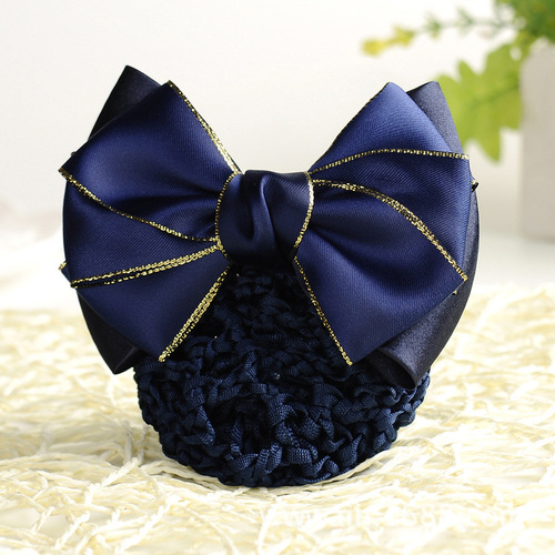 Professional hairpin Korean style hair net pocket Phnom Penh bow hair accessories hotel mobile stewardess hospital nurse hairpin