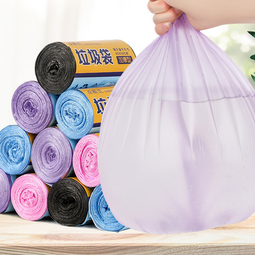 30 pieces disposable garbage bags manufacturer wholesale rolled flat black plastic bags household garbage bags