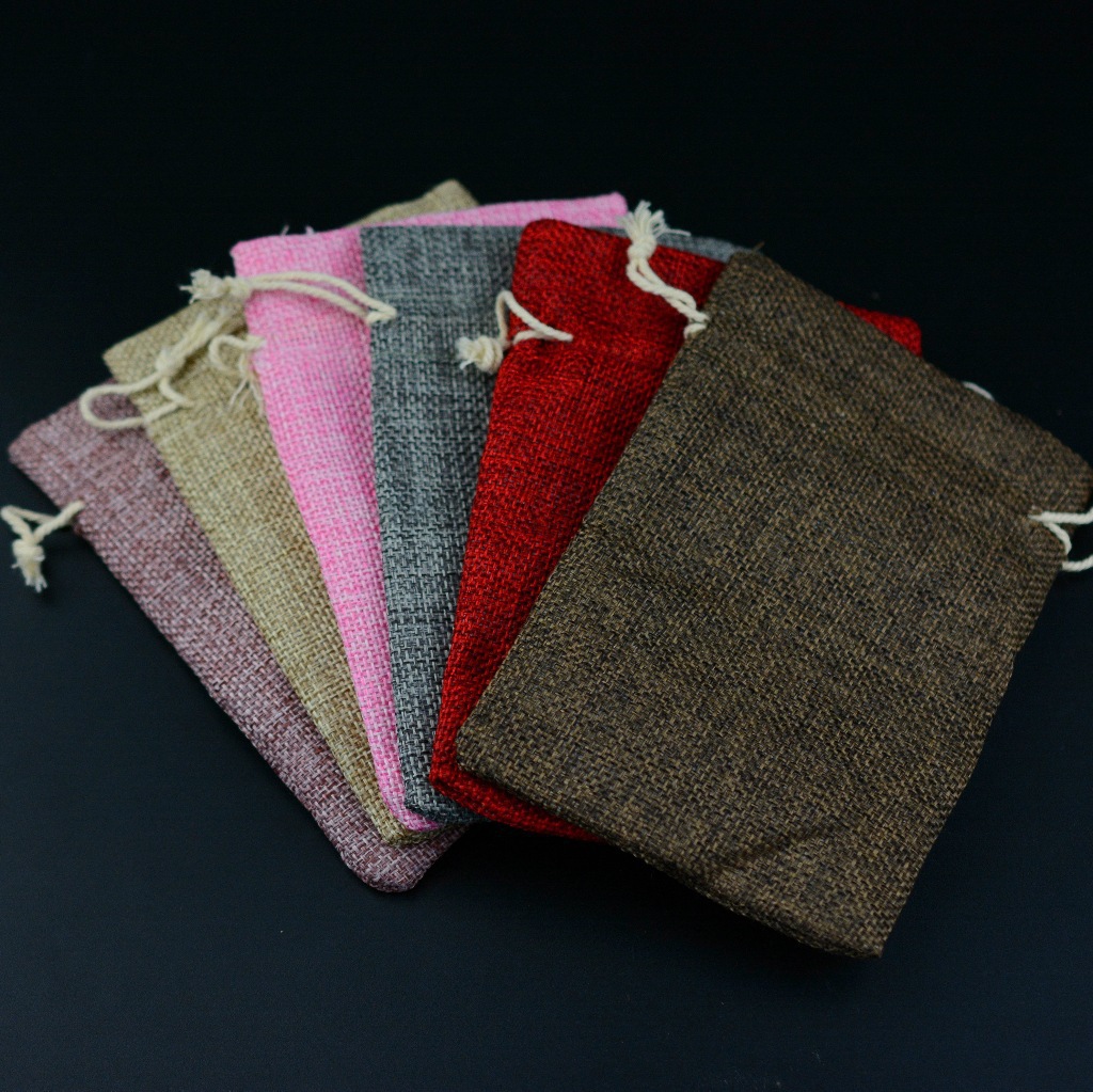 10*14CM新款麻布束口袋 礼品麻袋 拉绳袋批发 麻袋 首饰布袋子