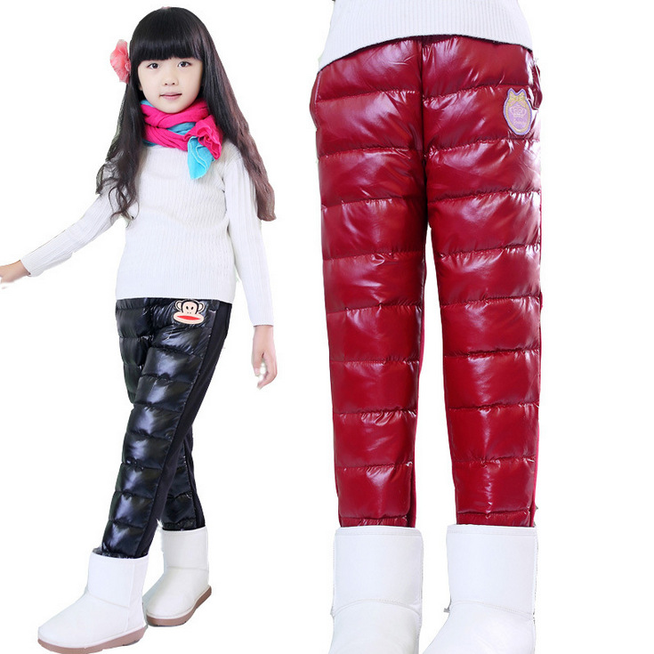 白鸭绒潮童装冬装新款男童儿童裤女童男长裤修身款时尚休闲中小童