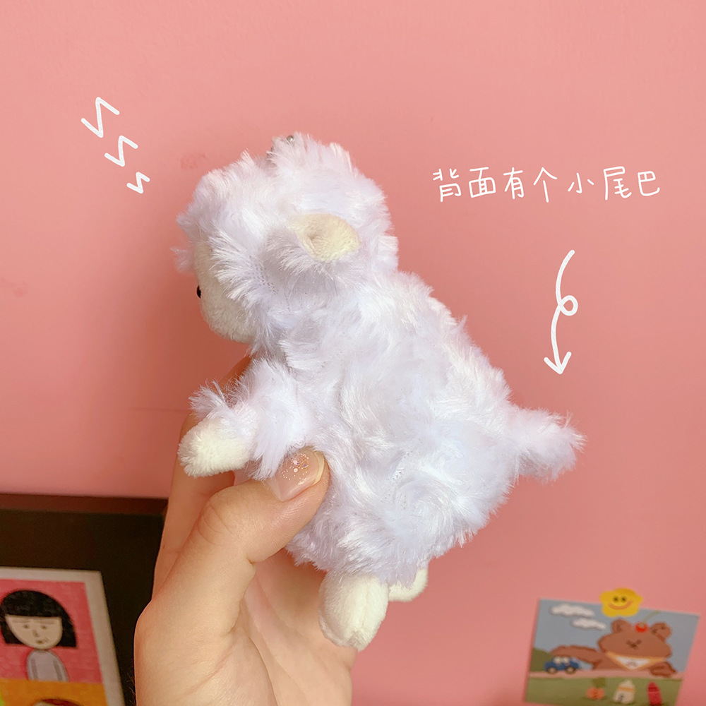 Linda chica Linda colgante muñeca de peluche Cordero muñeca bolsa colgante suave lindo accesorios llavero femenino