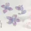 Zhuohui Czech glazed petal new product 8*15 small iris flower DIY ancient style hair bun accessories accessories