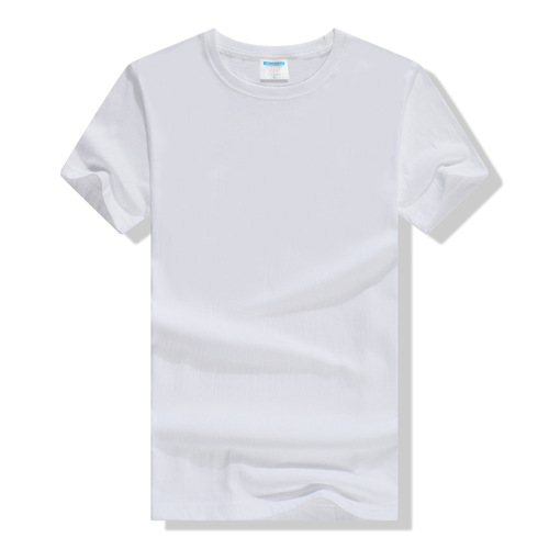 Tie-dye pure cotton short-sleeved pure white T-shirt men's round neck hand-painted DIY event class uniform advertising cultural shirt wholesale printed logo