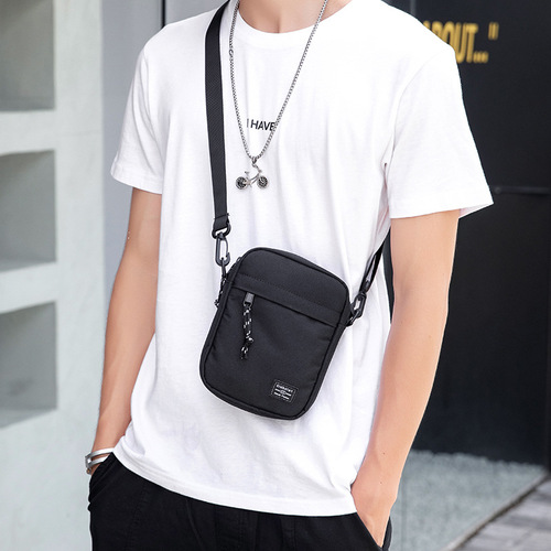 Men's small bag, extra small shoulder bag, mini small hanging bag, small shoulder bag, trendy cross-body small backpack, lightweight boy's cross-body bag