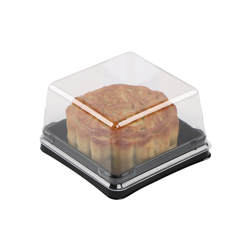 Grueso transparente PVC plástico pastel de luna blister caja festival de medio otoño helado embalaje yema de huevo crujiente caja de soporte redondo caja de belleza de nieve